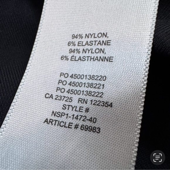 Aritzia Babaton Original Contour Squareneck Thong Bodysuit Black Size S - Picture 9 of 11